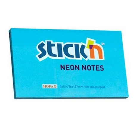 Notes Samoprzy.127mmx76mm Niebieski Neon