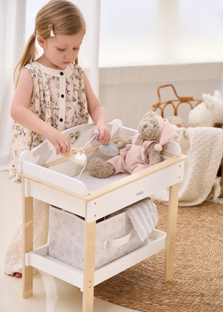 VIGA Drewniany Przewijak 2w1 Wanienka dla Lalek