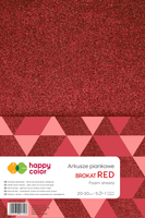 Arkusze piankowe brokatowe Happy Color A4 czerwone 5 ark.