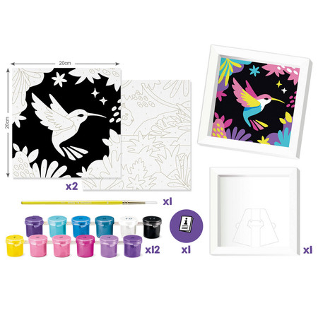 Creativ malowanie po numerach leopard/ptaszek