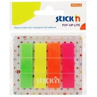 Zakładki Ind. w Podajniku 45x12mm, 4 Kol.Neon. (80 Kar.)