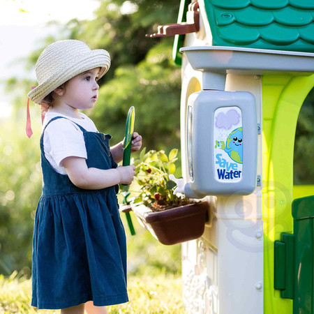 FEBER Domek ogrodowy Eco Karmnik Segregacja Odpadów Imitacja Panelu Słonecznego