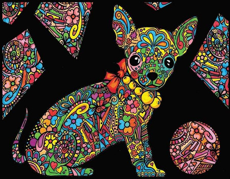 Kolorowanka Welwetowa 47x35 Chihuahua