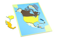 Puzzlowa mapa Ameryki Północnej