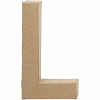Duża litera "L" z papier-mache