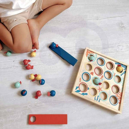 TOOKY TOY Gra dla Dzieci Pchełki Latające Rybki 19 el.