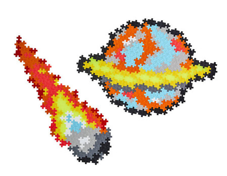 Plus-Plus Mini, Puzzle po numerach 500 szt - Kosmos