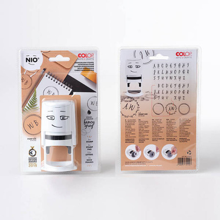 Pieczątka samotuszująca NIO Inicjały - ozdobne