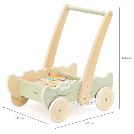 Viga Drewniany Wózek Na Klocki Pchacz