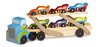Drewniana laweta ciężarówka z autami Melissa & Doug 12759