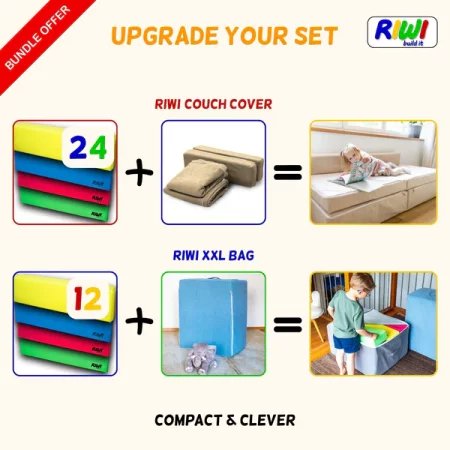 Piankowe klocki konstrukcyjne XXL Riwi