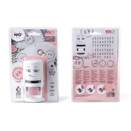 Pieczątka samotuszująca NIO Inicjały - ślubne