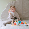 TOOKY TOY Drewniana układanka sześcienna Krab Pastelowy