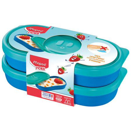 Pudełko na przekąski Maped Picnik Kids Concept Niebieskie 2szt