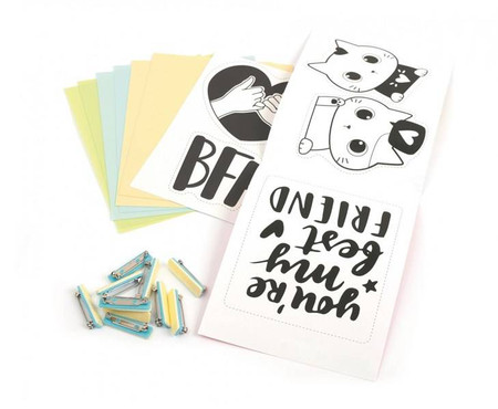 Folia termokurczliwa Zestaw kreatywny broszki Przyjaźń