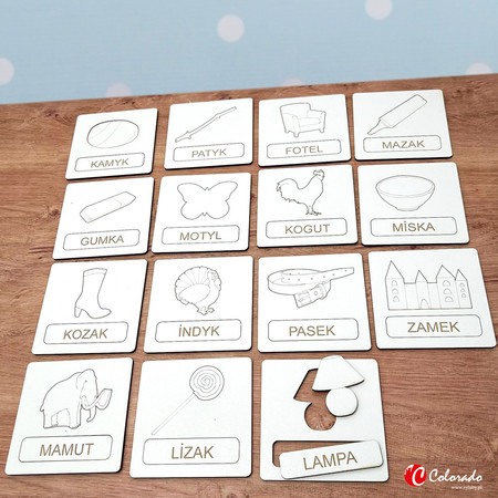 Układanka wyrazowa do nauki czytania Cz.6