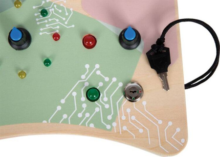 Tablica manipulacyjna Światło LED i przełączniki Montessori Small Foot 12623 Tablica sensoryczna