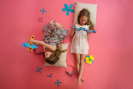 Klocki magnetyczne Clixo Itsy, Różowo-Turkusowe 18 elem.