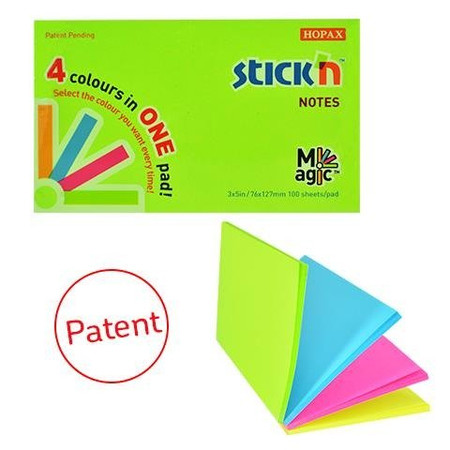 Notes Samop. Magic Pad 76x127mm Neon Mix