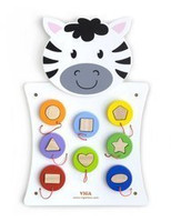 Drewniana układanka panel ścienny - Zebra