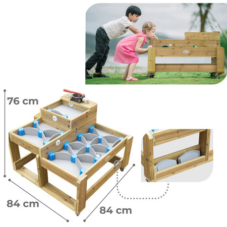 CLASSIC WORLD EDU Drewniany Mobilny Stół Wodny