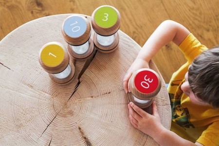 Duże klepsydry piaskowe dla dzieci minuta trzy dziesięć trzydzieści Small Foot