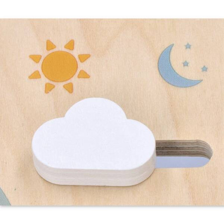 Kalendarz drewniany dla dzieci w angielskiej wersji językowej