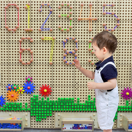 Zestaw Kołeczki i Sznurki - Tablica Naukowo-Kreatywna Masterkidz 260 Elementów