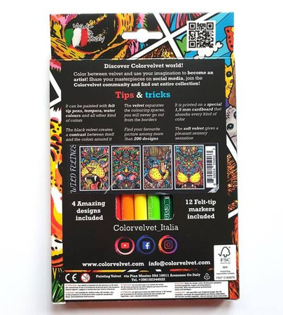 Welwetowy zestaw podróżny Dzikie Koty