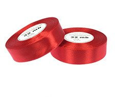 Wstążka satynowa 2,5 x 100 cm czerwona