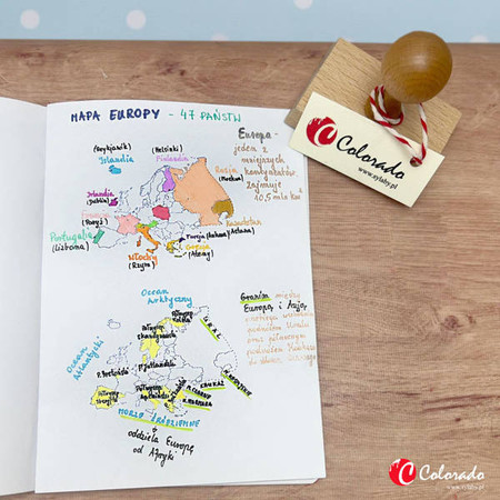 Stempel Mapa Europy - podział polityczny