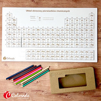 Drewniany układ okresowy pierwiastków chemicznych