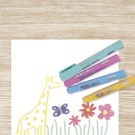 Farby w kredce Apli Kids - 6 pastelowych kolorów