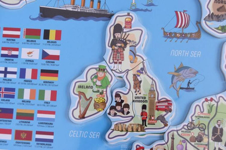 Magnetyczna mapa Europy 77x47cm