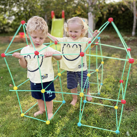 WOOPIE Duże Patyczki Konstrukcyjne Namiot Słomki Rurki Świecące w Ciemności 128 el.