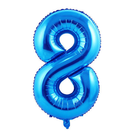 Balon foliowy CYFRA NIEBIESKA 40" 85 cm (na hel lub powietrze)