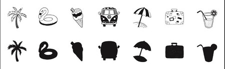 Drewniane stempelki dwustronne Lato