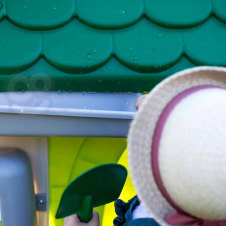 FEBER Domek ogrodowy Eco Karmnik Segregacja Odpadów Imitacja Panelu Słonecznego