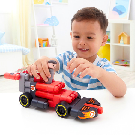 Klocki konstrukcyjne, Samochód wyścigowy, 31 el., 2+, PolyM