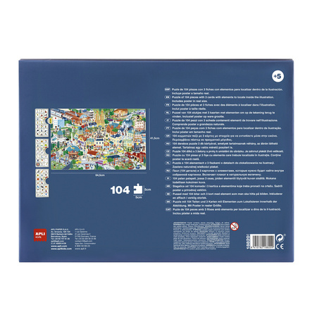Puzzle obserwacyjne Apli Kids - Miasto 104 el.5+