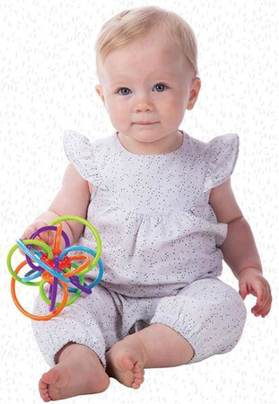 Przestrzenna bryła z kolorowymi pętlami - zabawka dla maluchów, 200930-Manhattan Toy, zabawki rozwojowe