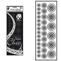 Naprasowanka welwetowa Czarna Spirale