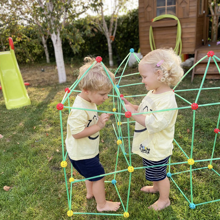 WOOPIE Duże Patyczki Konstrukcyjne Namiot Słomki Rurki Świecące w Ciemności 128 el.