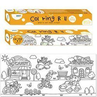 Kolorowanka Samoprzylepna w Rolce, Miasteczko, 31,5x355cm