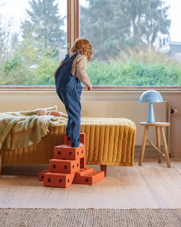 MODU Explorer set - Klocki modułowe XXL rozwijające motorykę dużą - Burnt Orange / Dusty Green