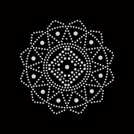 Malowanie kropkami 4 kolory Mandale