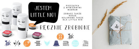 Pieczątka samotuszująca Little NIO - ręcznie zdobione