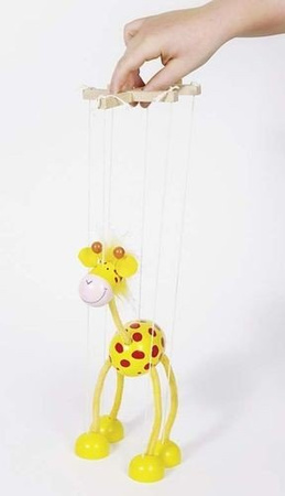 Drewniana marionetka żyrafa, goki