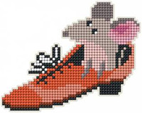 Diamentowa Mozaika z magnesem Mysz w bucie