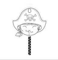 Maska na patyku do kolorowania Pirat